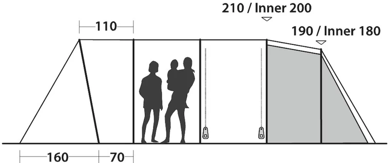 Easy Camp Palmdale 600 Lux Tunneltent - 6 Persoons 18 Easy Camp Palmdale 600 Lux Tunneltent - 6 Persoons - Afbeelding 16