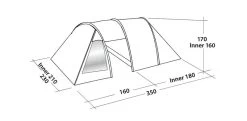 Easy Camp Galaxy 300 Rustic Green Tunneltent - 3 Personen 17 Easy Camp Galaxy 300 Rustic Green Tunneltent - 3 Personen -Professionele outdoor kampeerwinkel 120390 galaxy 300 rustic green drawing perspective2