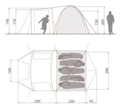 Vaude Campo Casa XT Koepeltent - 3/4 Persoons -Professionele outdoor kampeerwinkel 14229 g