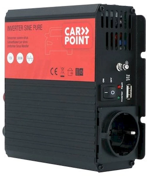 Carpoint Pure Sinus Omvormer 12V Naar 230V - 300W 4 Carpoint Pure Sinus Omvormer 12V Naar 230V - 300W - Afbeelding 2