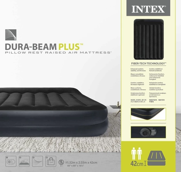 Intex Pillow Rest Raised Luchtbed - Queensize - Ingebouwde Elektrische Pomp 12 Intex Pillow Rest Raised Luchtbed - Queensize - Ingebouwde Elektrische Pomp - Afbeelding 10