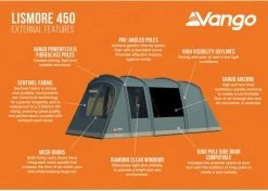 Vango Lismore 450 Tunneltent - 4 Persoons - Groen 24 Vango Lismore 450 Tunneltent - 4 Persoons - Groen -Professionele outdoor kampeerwinkel 1900 1783 lismore 450 package 3