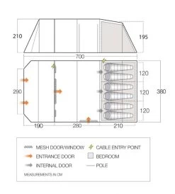 Vango Lismore 600XL Tunneltent - 5 Persoons - Groen 10 Vango Lismore 600XL Tunneltent - 5 Persoons - Groen -Professionele outdoor kampeerwinkel 1900 1783 lismore 600xl package 1