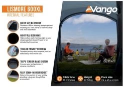 Vango Lismore 600XL Tunneltent - 5 Persoons - Groen 12 Vango Lismore 600XL Tunneltent - 5 Persoons - Groen -Professionele outdoor kampeerwinkel 1900 1783 lismore 600xl package 3