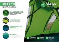 Vango Omega 250 Tunneltent - 2 Persoons - Groen -Professionele outdoor kampeerwinkel 1900 1783 omega 250 8