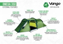 Vango Omega 350 Tunneltent - 3 Persoons - Groen 15 Vango Omega 350 Tunneltent - 3 Persoons - Groen -Professionele outdoor kampeerwinkel 1900 1783 omega 350 5