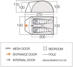 Vango Tay 200 Koepeltent - 2 Persoons - Groen 15 Vango Tay 200 Koepeltent - 2 Persoons - Groen -Professionele outdoor kampeerwinkel 1900 1783 tay 200 1