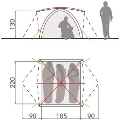 Vaude Campo Grande Koepeltent - 3-4 Persoons - Groen 9 Vaude Campo Grande Koepeltent - 3-4 Persoons - Groen -Professionele outdoor kampeerwinkel 1900 1883 14225 g 5
