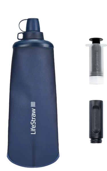 Lifestraw Peak Opvouwbare Waterfilter Fles - 1 Liter - Blauw 4 Lifestraw Peak Opvouwbare Waterfilter Fles - 1 Liter - Blauw - Afbeelding 2