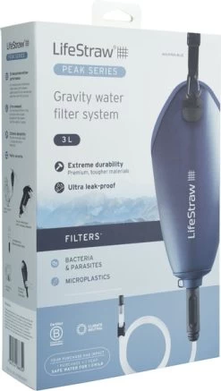 Lifestraw Peak Gravity Bag Waterfilter - 3 Liter - Blauw 13 Lifestraw Peak Gravity Bag Waterfilter - 3 Liter - Blauw -Professionele outdoor kampeerwinkel 1900 1900 00104070 06
