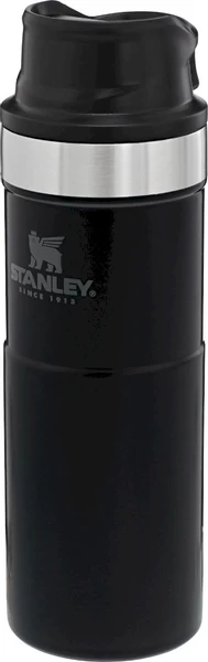 Stanley The Trigger-Action Travel Thermosfles - 470 Ml - Mat Zwart 6 Stanley The Trigger-Action Travel Thermosfles - 470 Ml - Mat Zwart - Afbeelding 4