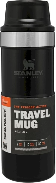 Stanley The Trigger-Action Travel Thermosfles - 470 Ml - Mat Zwart 7 Stanley The Trigger-Action Travel Thermosfles - 470 Ml - Mat Zwart - Afbeelding 5