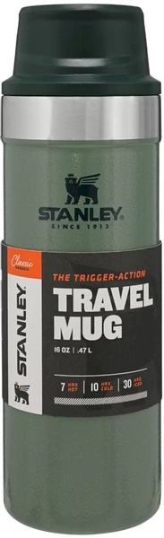 Stanley The Trigger-Action Travel Thermosfles - 470 Ml - Donkergroen 7 Stanley The Trigger-Action Travel Thermosfles - 470 Ml - Donkergroen - Afbeelding 5