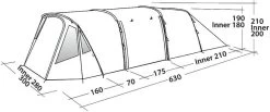 Easy Camp Palmdale 500 LUX Tunneltent - 5 Persoons -Professionele outdoor kampeerwinkel 501 1200 120370 palmdale 500 lux drawing perspective2