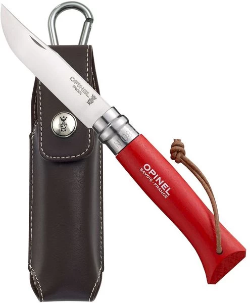 Opinel N°08 Inox RVS Zakmes - Rood 3 Opinel N°08 Inox RVS Zakmes - Rood