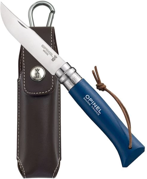 Opinel N°08 Inox RVS Zakmes - Blauw 3 Opinel N°08 Inox RVS Zakmes - Blauw