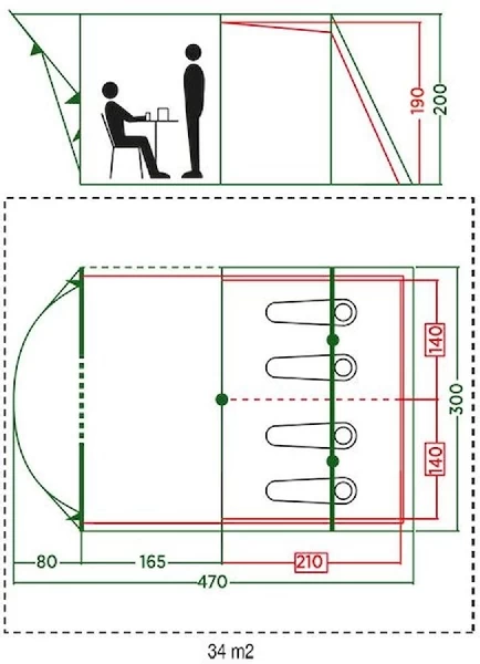 Coleman Meadowood 4 Tunneltent - 4 Persoons 6 Coleman Meadowood 4 Tunneltent - 4 Persoons - Afbeelding 4