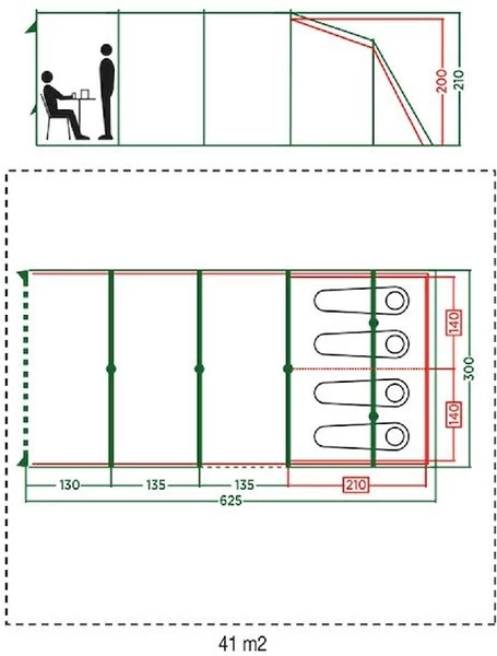 Coleman Meadowood 4L Tunneltent - 4 Persoons 5 Coleman Meadowood 4L Tunneltent - 4 Persoons - Afbeelding 3
