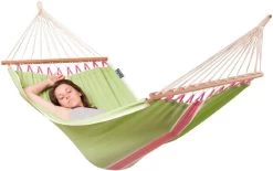 La Siesta Fruta 1 Persoons Hangmat - Kiwi 7 La Siesta Fruta 1 Persoons Hangmat - Kiwi -Professionele outdoor kampeerwinkel 755 1200 frr11 4 fruta kiwi weather resistant single spreader bar hammock image 02