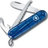 My First Victorinox Kinderzakmes - Blauw 2 My First Victorinox Kinderzakmes - Blauw -Professionele outdoor kampeerwinkel 7611160015389 victorinox my first transparant blauw uitgeklapt resultaat