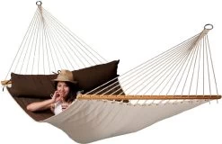 La Siesta Alabama Kingsize 2 Persoons Hangmat - Arabica -Professionele outdoor kampeerwinkel 775 1200 nqr14 61 alabama arabica quilted kingsize spreader bar hammock image 02