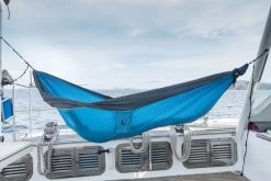 Ticket To The Moon Hangmat 2 Persoons Original Double - Aqua/Dark Grey -Professionele outdoor kampeerwinkel 800 1199 copy of 2018 11 25 hammock original aqua dark grey tmo1503 king size tmk1503 boat ticket to the moon