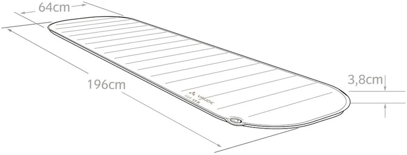 Vaude Tour 3.8 L Slaapmat - Rood 4 Vaude Tour 3.8 L Slaapmat - Rood - Afbeelding 2