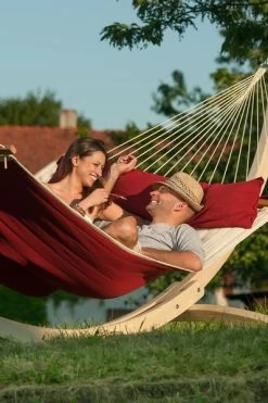 La Siesta Alabama Kingsize 2 Persoons Hangmat - Red Pepper -Professionele outdoor kampeerwinkel 900 598 nqr14 21 alabama red pepper quilted kingsize spreader bar hammock image 05