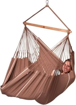 La Siesta Habana Hangstoel XL - Chocolate 10 La Siesta Habana Hangstoel XL - Chocolate -Professionele outdoor kampeerwinkel 900 655 hal21 6 habana chocolate organic cotton lounger hammock chair image 02
