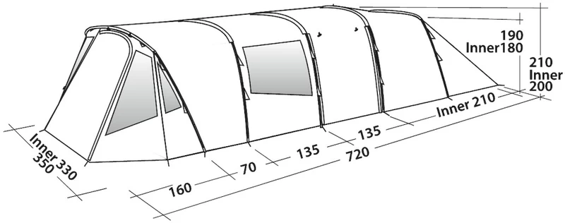 Easy Camp Palmdale 600 Lux Tunneltent - 6 Persoons 19 Easy Camp Palmdale 600 Lux Tunneltent - 6 Persoons - Afbeelding 17