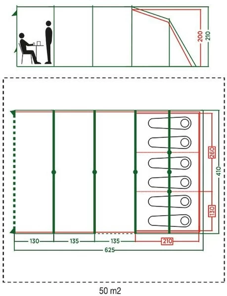 Coleman Meadowood Long Tunneltent - 6 Persoons 11 Coleman Meadowood Long Tunneltent - 6 Persoons - Afbeelding 9