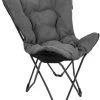 Bo-Camp Urban Outdoor Grainger Vlinderstoel - Antraciet 1 Bo-Camp Urban Outdoor Grainger Vlinderstoel - Antraciet -Professionele outdoor kampeerwinkel bo camp grainger vlinderstoel grijs 3