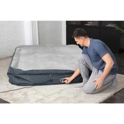 Bestway Fortech Tough Guard Snugable Luchtbed - Queensize - Ingebouwde Elektrische Pomp -Professionele outdoor kampeerwinkel fortech2.4 1
