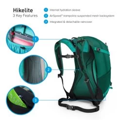 Osprey Hikelite Wandelrugzak - 32 Liter - Zwart -Professionele outdoor kampeerwinkel osprey hikelite 26 features