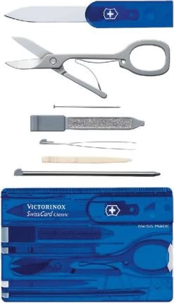 Victorinox SwissCard Classic Multitool - Transparant Blauw 5 Victorinox SwissCard Classic Multitool - Transparant Blauw -Professionele outdoor kampeerwinkel sak 0 7122 t2 s2 resultaat