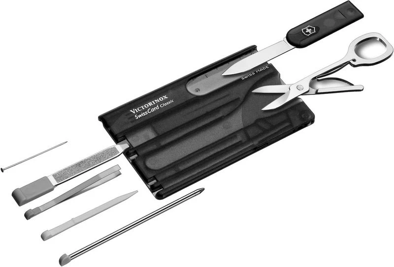 Victorinox SwissCard Classic Multitool - Transparant Zwart 4 Victorinox SwissCard Classic Multitool - Transparant Zwart - Afbeelding 2