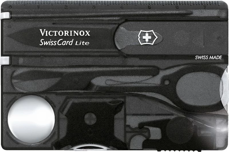 Victorinox SwissCard Lite Multitool - Transparant Zwart 3 Victorinox SwissCard Lite Multitool - Transparant Zwart