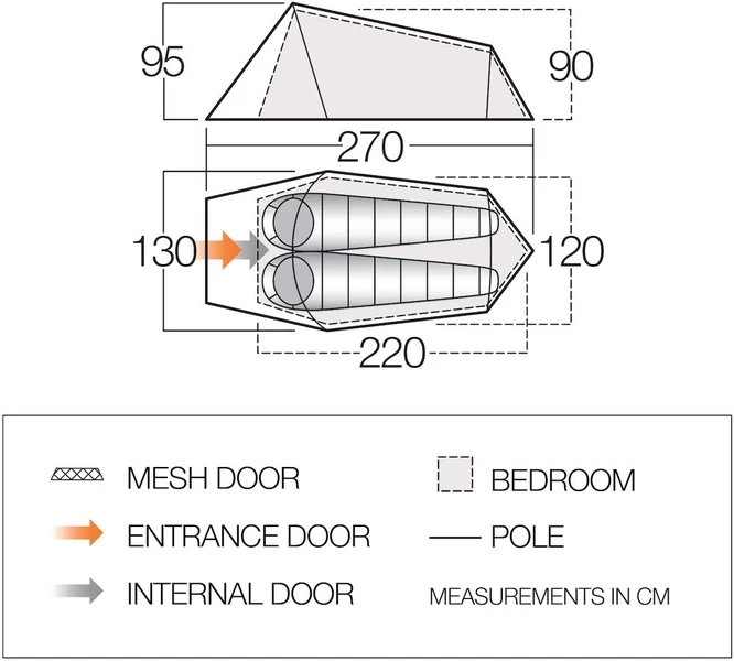 Vango Soul 200 Tunneltent - 2 Persoons 10 Vango Soul 200 Tunneltent - 2 Persoons - Afbeelding 8