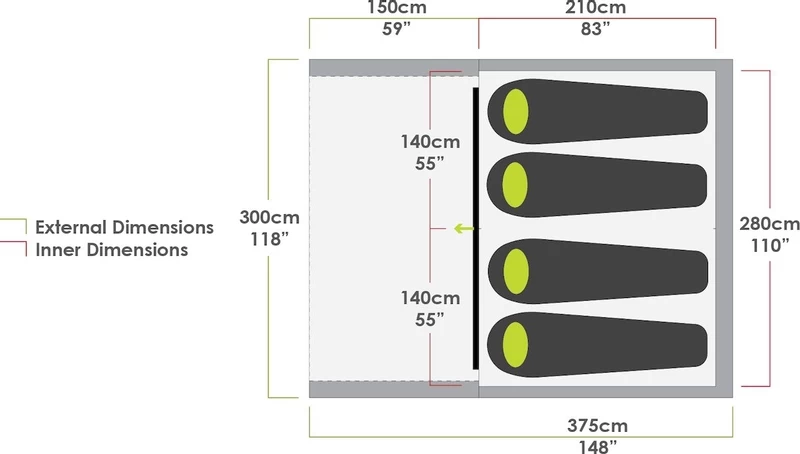 Zempire Evo TS Opblaasbare Tent - 4 Persoons 22 Zempire Evo TS Opblaasbare Tent - 4 Persoons - Afbeelding 20